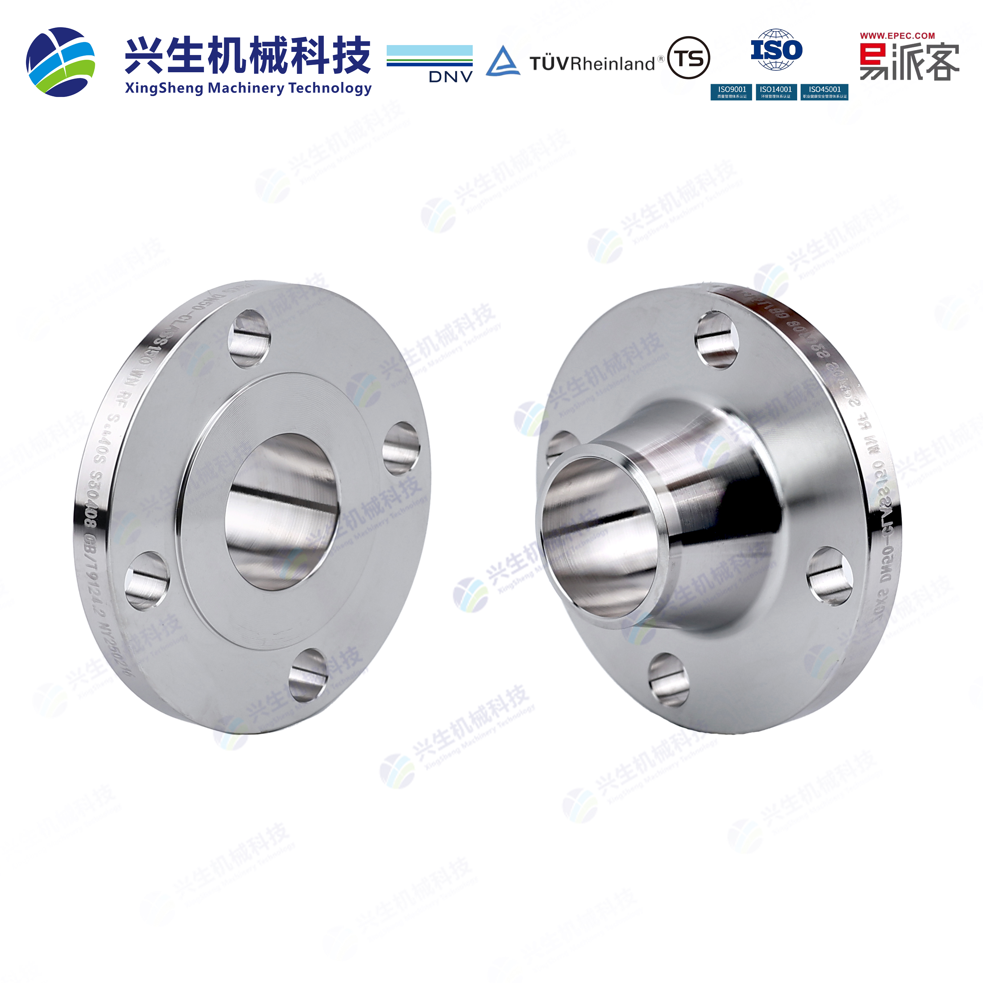 带颈对焊法兰（Welding neck Flange）-RF GBT9124.2 ZGXS